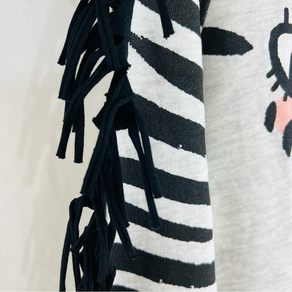 NWT Girls H&M Zebra Sweater Dress with Fringes - Picture 4 of 12